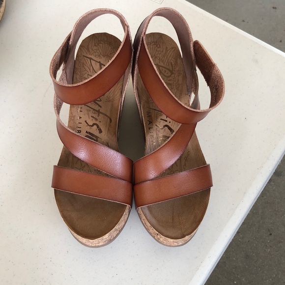 Women's Brown Leather Sandals by Blowfish Malibu - Picture 1 of 17